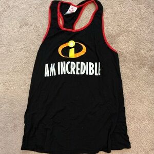 Disney Black and Red 'I Am Incredible' Tank Top